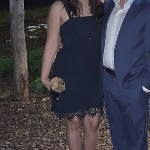 Blue lace dress hollister